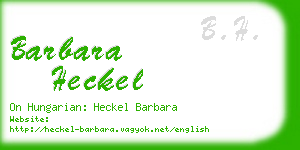 barbara heckel business card